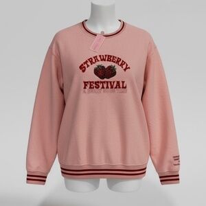 simply southern strawberry festival varsity sweatshirt